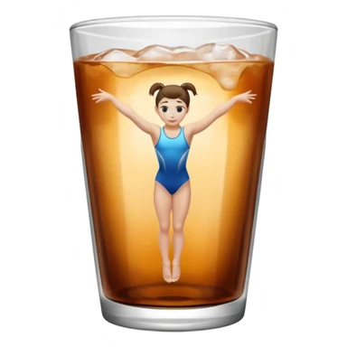 Gymnast inside a drink sticker