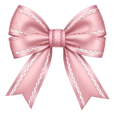 a baby pink lace ribbon bow sticker