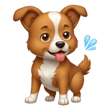 A dog farting sticker