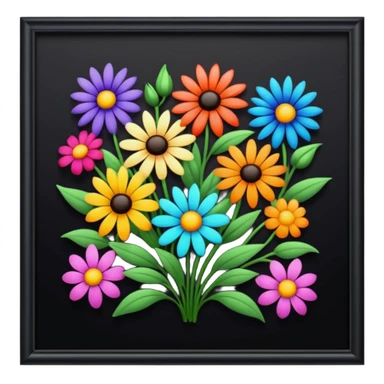 Frame with flowers sticker