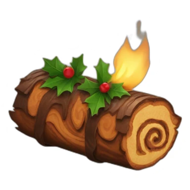yule log sticker