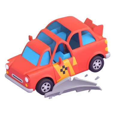 cars crash sticker