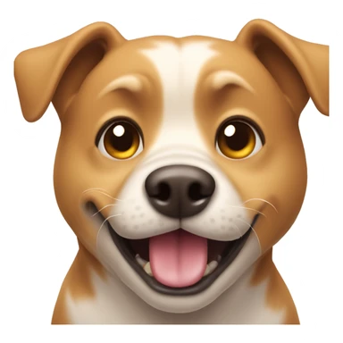 dog barking and drooling with heart eyes sticker