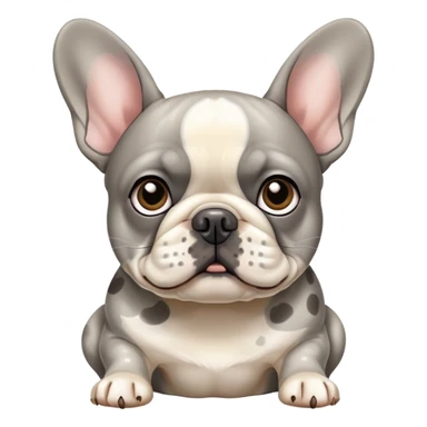 Grey, white, beige spotted French bulldog sticker