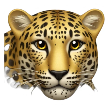 leopard and district leather sticker