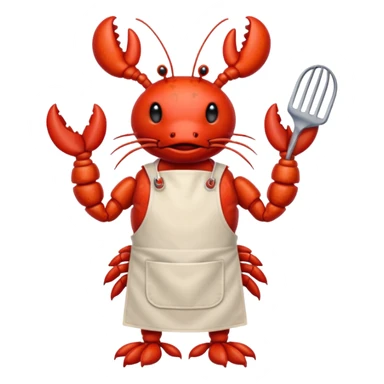 Crayfish cooking a bbq sticker