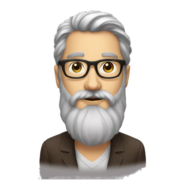 French Bearded person majestic with glasses sticker