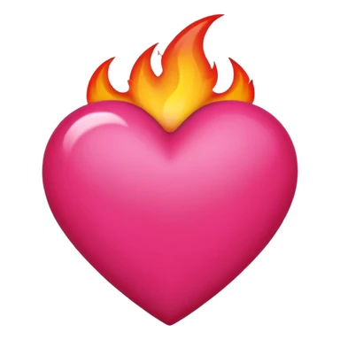 Black, red, hot pink heart make it way more flashy, lightly wreathed in flame tone down the flames a little way less flsmes sticker