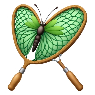 Butterfly catching net sticker