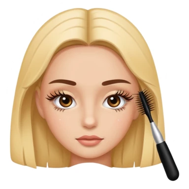 A girl getting her lashes done  sticker