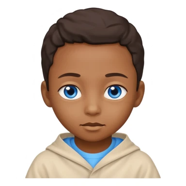 blue eyed desert black child with creme cloth sticker