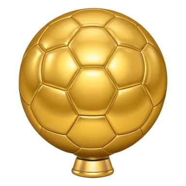 Gold ballon dor football sticker