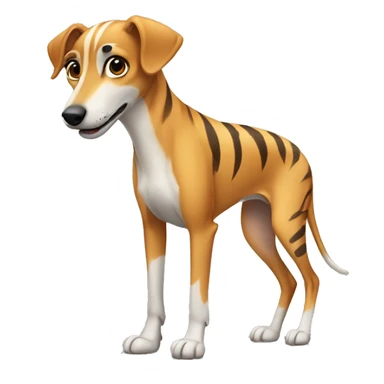 Fawn tiger greyhound sitting sticker