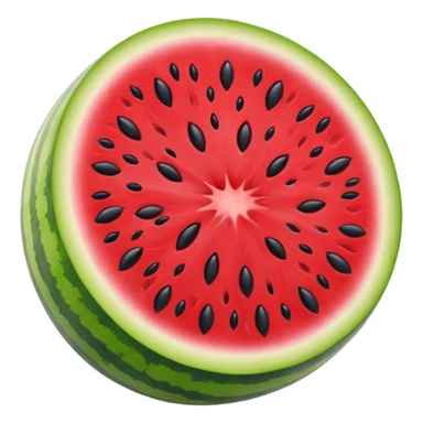an emoji of an open watermelon but with purple rind instead of green rind sticker