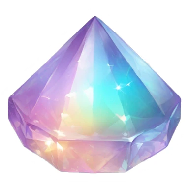 Sparkly glossy Pastel iridescent glass crystal pyrmaid sticker
