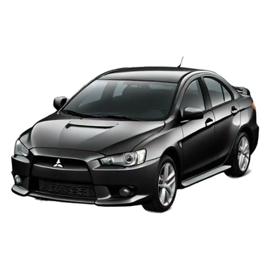 Mitsubishi lancer black  sticker