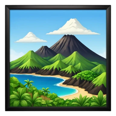 Forme de la terre de la Guadeloupe sticker