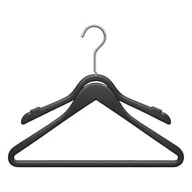 one black clothed clothing hanger sticker