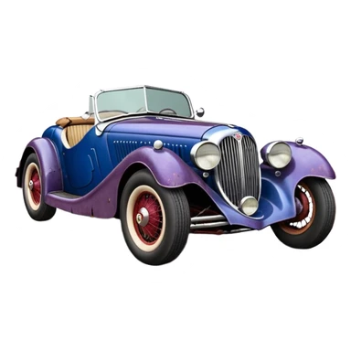 A very fast racing 1934 jaguar roadster rustic old antique rat hot rodded blueberry and cherry pearl mod  sticker