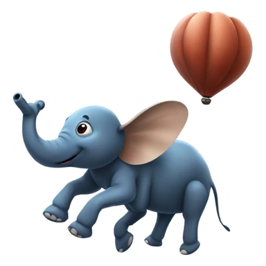 Ant flying in the sky with an elephant on its back sticker