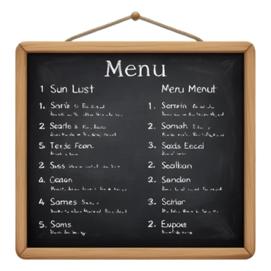 menu list sticker