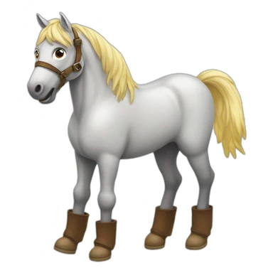 Horse wearing moonboots sticker