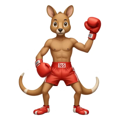 Kangaroo boxer sticker