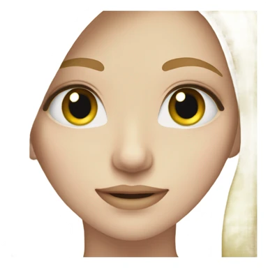 Girl with pale skin green eyes and blonde hair posing sticker