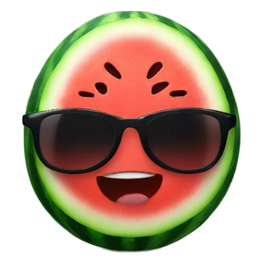 Watermelon with sunglasses  sticker