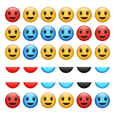 Deepseek emojis in blue black and red. sticker