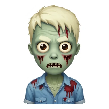 A cute and funny zombie shows "Cool" sticker