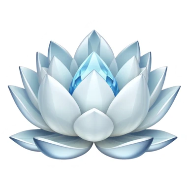 white clear crystal lotus sticker