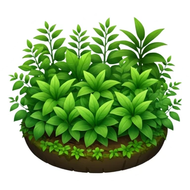 low growing circle of plants sticker