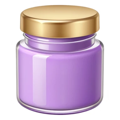 ultra realistic short jar of acrylic powder light purple with gold lid sticker