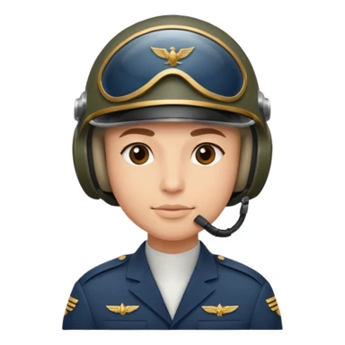 a military pilot in an aviation helmet and a modern uniform. maximum quality sticker