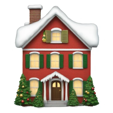 Realistic Christmas house sticker