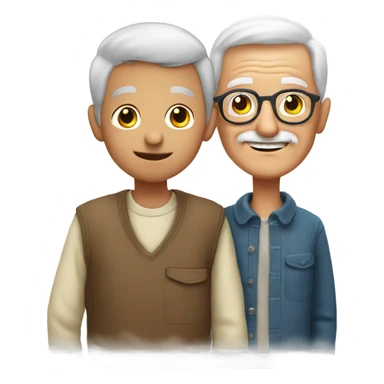  Grandpa with boy sticker