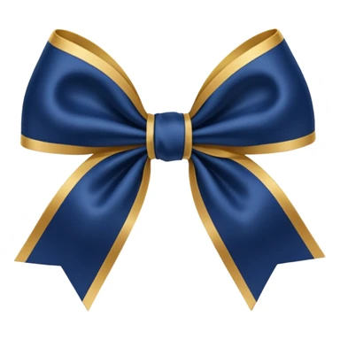 Navy blue and gold bow sticker