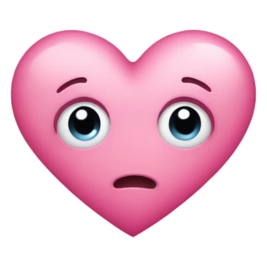 Pink heart with teary eyes sticker