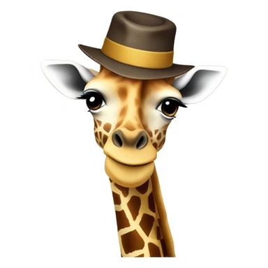 giraffe wearing a hat sticker