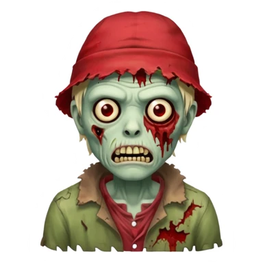 zombie in red hats sticker