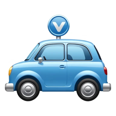 icône de vérification bleu avec une coche blanche, qui ressemble au badge de vérification utilisé sur certaines plateformes sociales sticker
