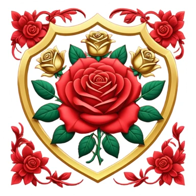 brasão com rosas condessa vermelha sticker
