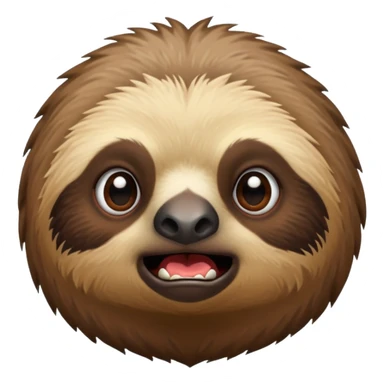 Perezoso con cara de enojado hazle como una x en el lado izquierdo de la cara  sticker