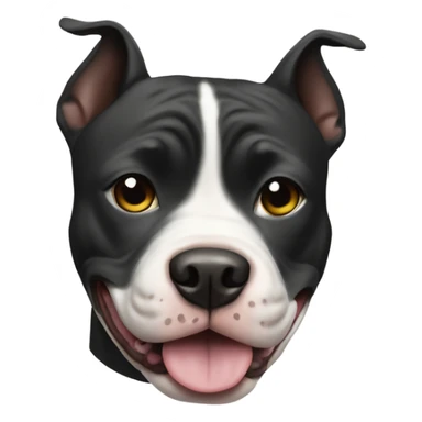 Black and white pitbull dog sticker