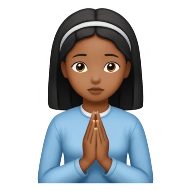 Faça uma menina orando negra  sticker