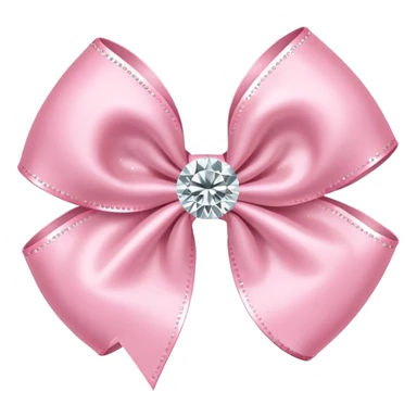 Baby pink bow with diamonds  sticker