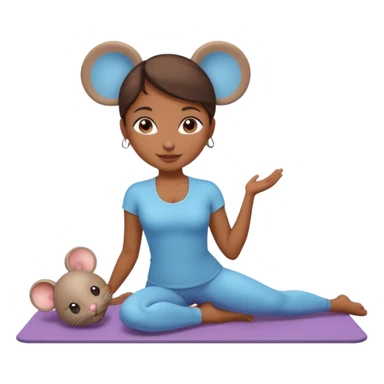 Pilates girl mocca mouse  sticker