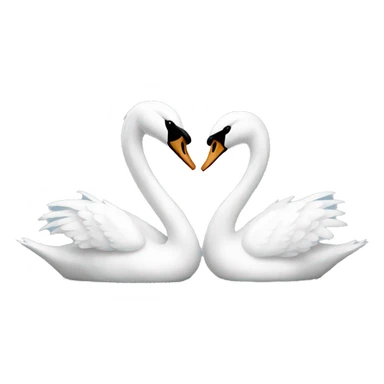 Swan couple love sticker