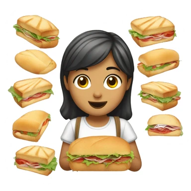 a girl from Italy likes sandwiches sticker
